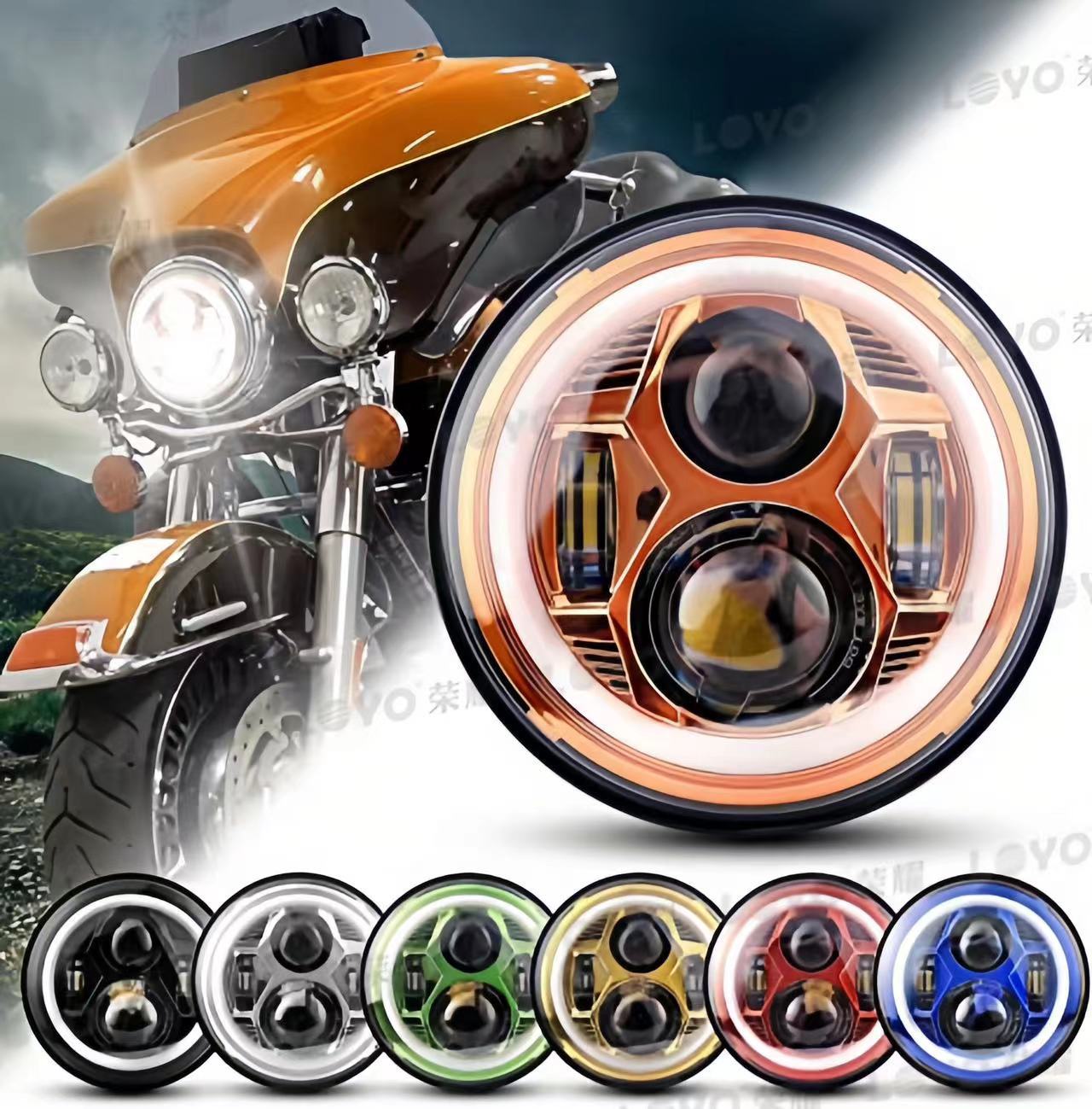 7inch Harley Headlight Led Headlight Assembly Harley Motorcycle Headlight 7inch Modified Headlight Wholesale