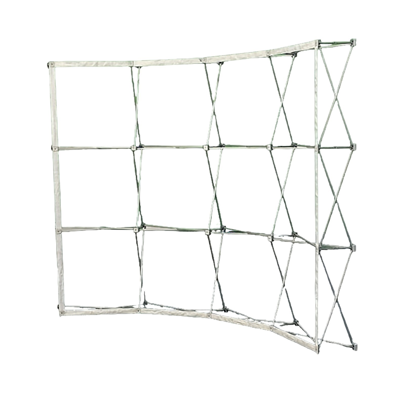 tubo arco redondo de aleación de aluminio red de tela de exhibición fábrica mayorista pared de fondo portátil plegable rápido montaje de exhibición rack