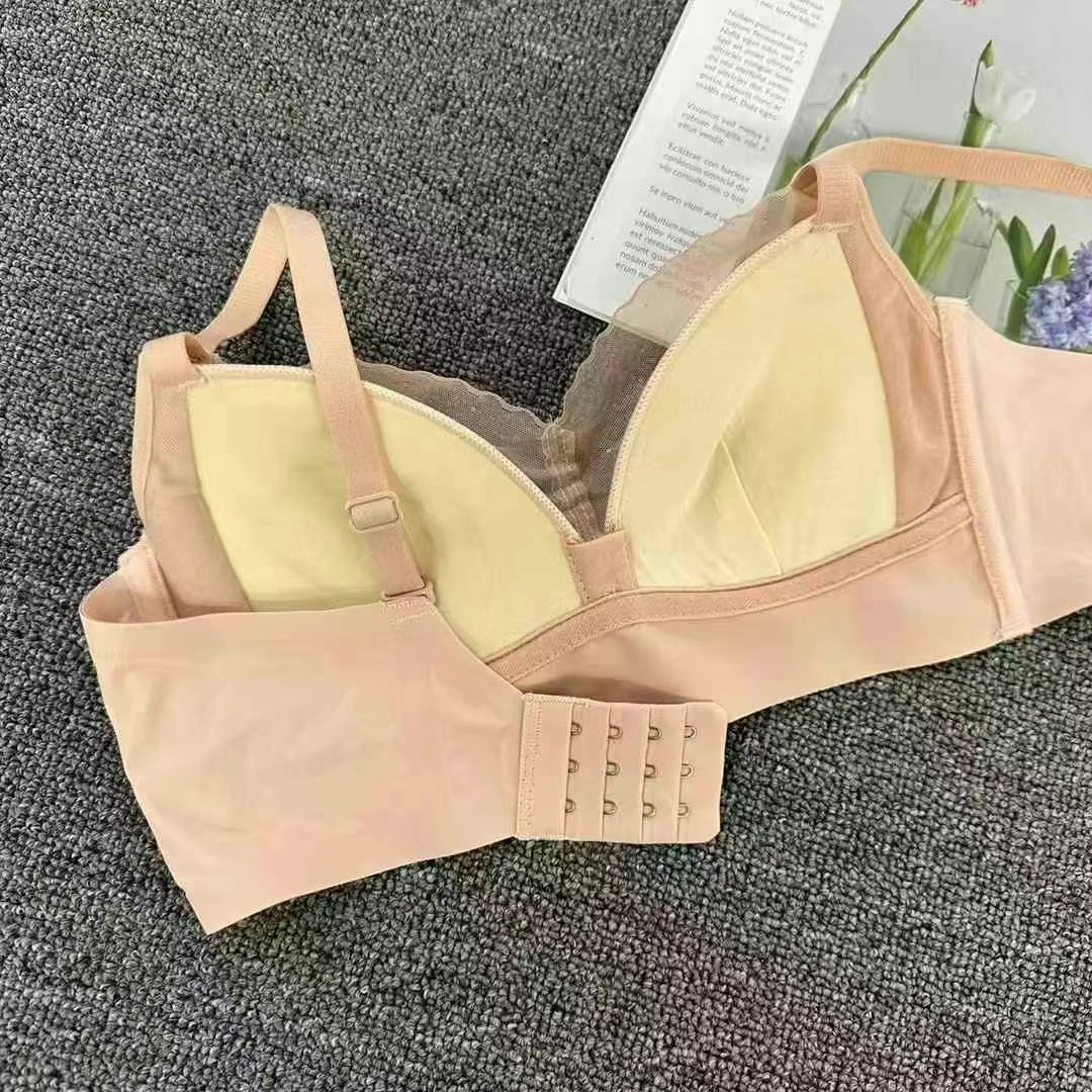 8889 nueva ropa interior de niñas simple y cómoda sin marcas de anillo de acero fijo taza transpirable reunida sujetador pieza única