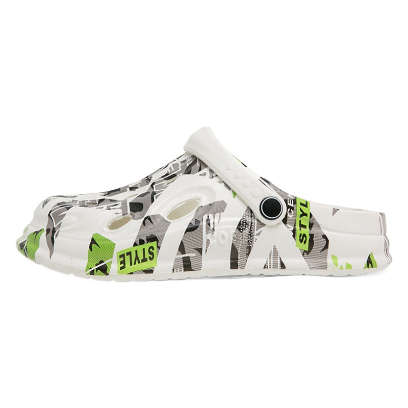 Zapatos Croc para hombre, novedad de verano, ropa exterior de moda, zapatillas Baotou, zapatos de playa antideslizantes de suela gruesa, sandalias y zapatillas informales para exteriores