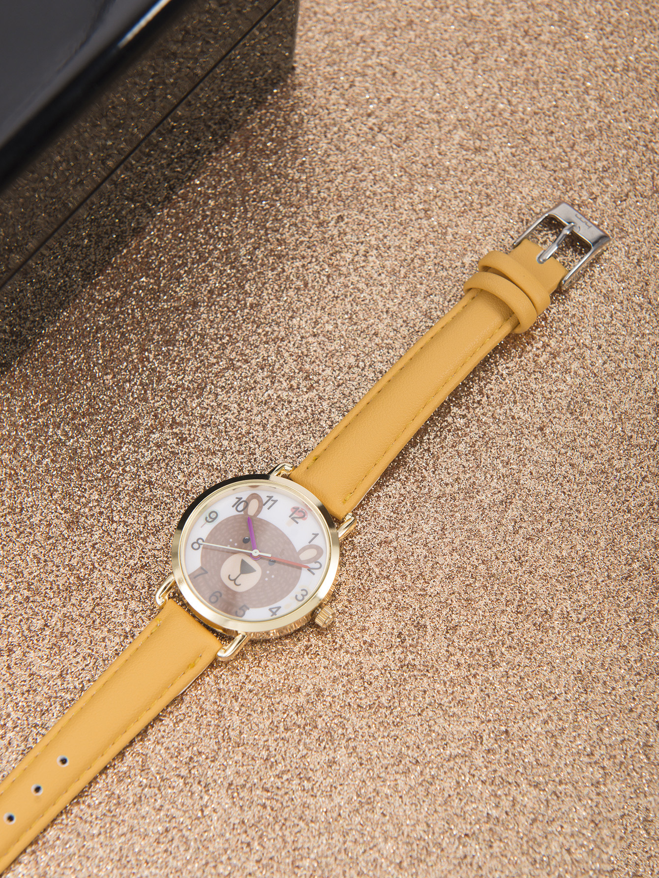 Nyt bedst sælgende ur, enkelt og sødt børneur, pointer-stil tegneseriebamse kvartsur, temperamentur_voghion.com