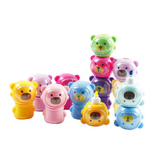 卡通太空熊荧光笔现货批发可拼接桌面摆件可爱公仔做笔记做手账笔