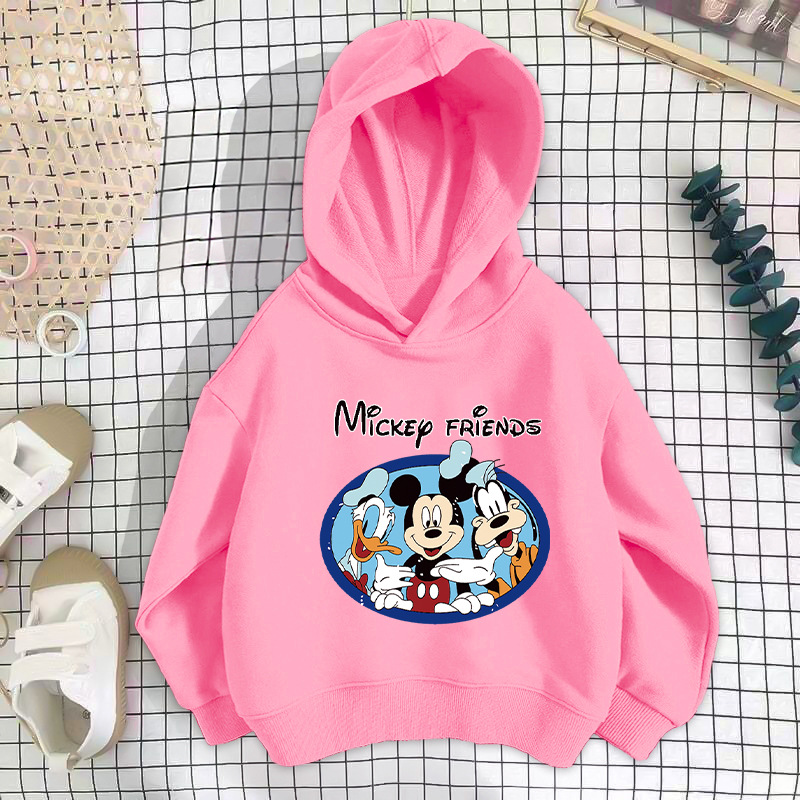 Pink round mouse sweatshirt thin section