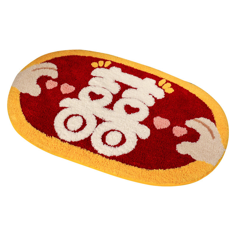 Boda alfombra de piso en forma de XI manta de noche decoración de la habitación de la boda roja puerta de entrada de la boda alfombra festiva ventana alfombra del piso frontal