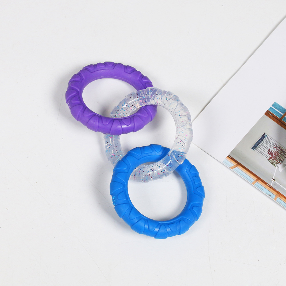 세 개의 링 보라색과 파란색 19*9*1.5cm147g