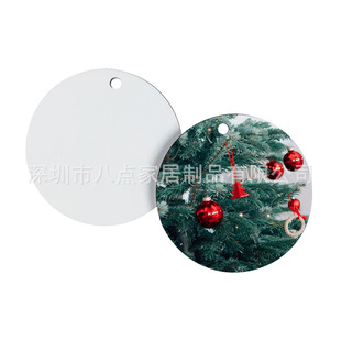 Round Heat Transfer Christmas Pendant Hot Blank Heat Transfer Consumables Creative Pattern Pad Printing Hanging Ornaments