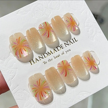 X295假指甲贴片可拆卸穿戴甲新品银河烟花猫眼手工封层光疗30片甲