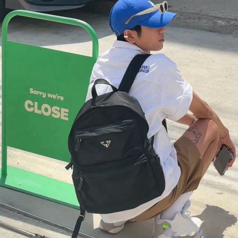 2026 Spring/Summer New P-Label Original Nylon Steel Hardware Travel Backpack Multifunctional Men's Backpack for Cross-Border Sales