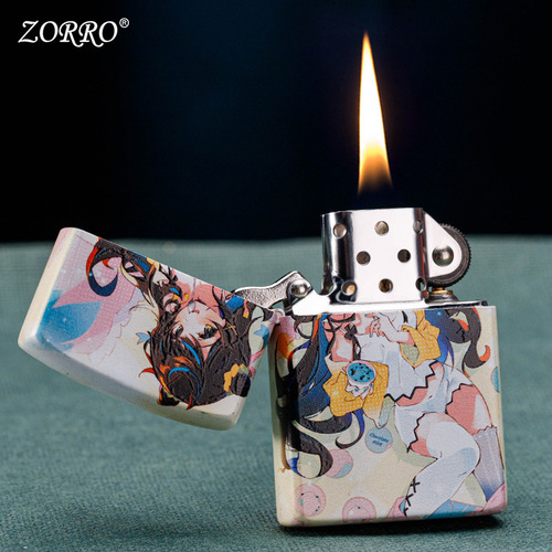 ZORRO Zorro's new kerosene lighter anime girl cartoon peripheral personality birthday gift boyfriend