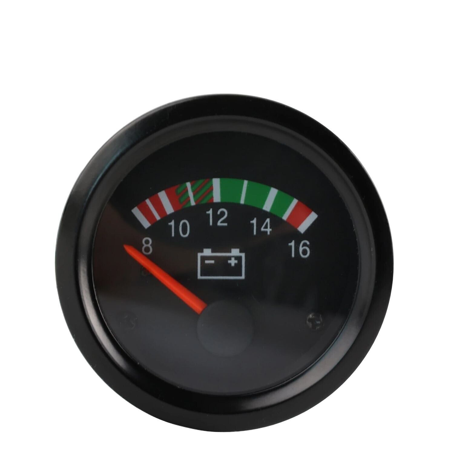 52mm指针式电压表8-16V伏特表汽车船用发动机仪表 建筑工程车配件