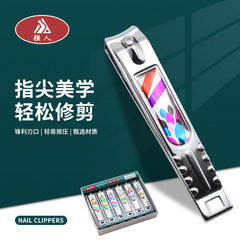 強人大號平口指甲刀成人家用指甲剪修甲美甲工具貼膠指甲鉗批發