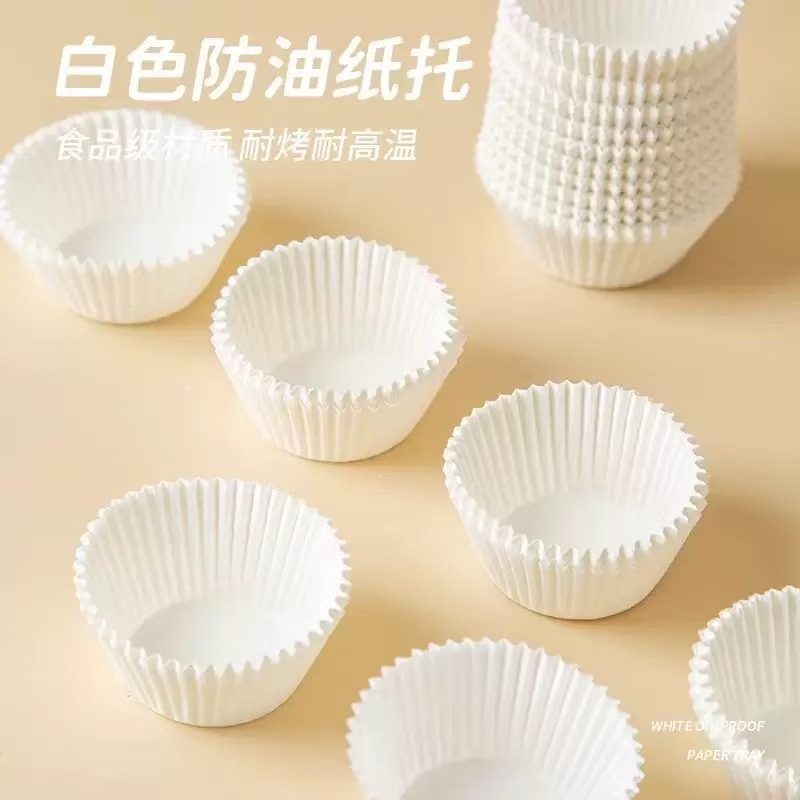 100 Stück reines Backpapier Muffin Papierförmchen groß Schneeflocke Meiniang Kuchen Cup Einweg-Muffin Papiertörtchen