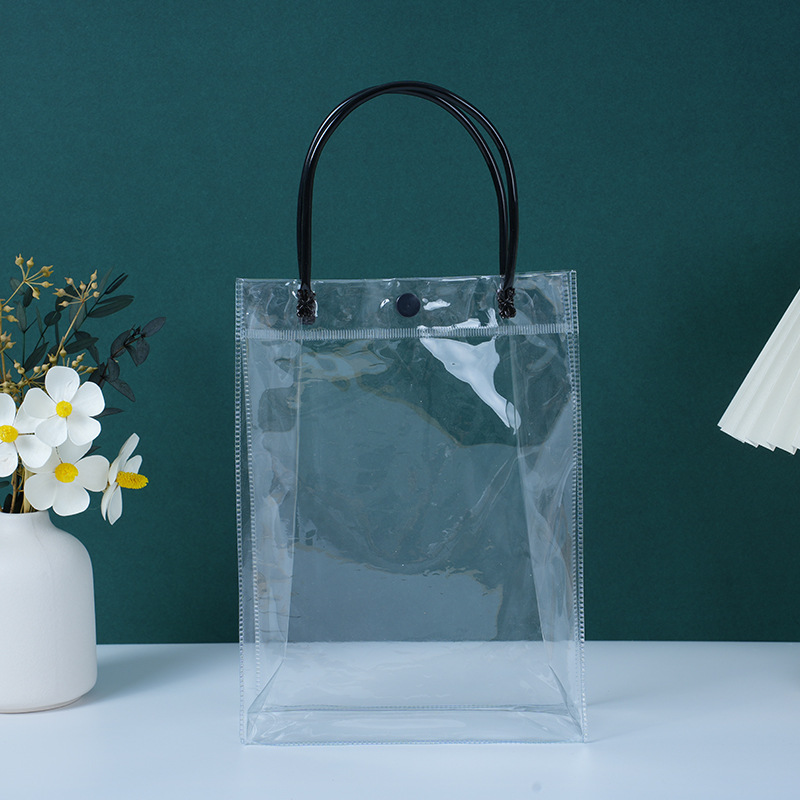 透明手提袋pvc高档礼品袋伴手礼网红手拎袋10个包邮包装袋子定制