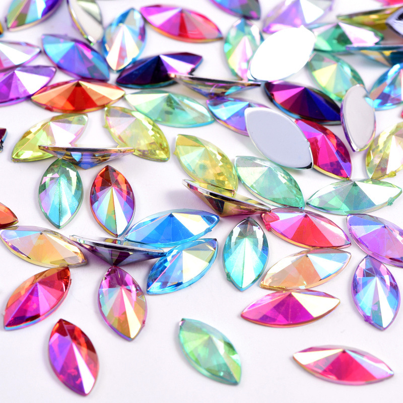 Horse Eye acrylic pointed flat diamond nail drill mobile phone diy clothing accessories special-shaped diamond factory wholesale Horse Eye acrylic pointed flat diamond nail drill mobile phone diy clothing accessories special-shaped diamond factory wholesale