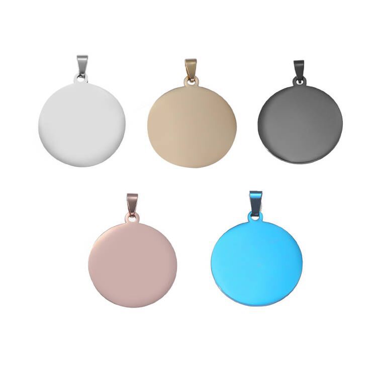 1 Piece Quantity 1 Piece 49*28*1.8 50*28*1.8 Hole 1~1.9mm Titanium Steel Geometric Customization Laser Engraving Pendant Chain DIY Jewelry Accessories
