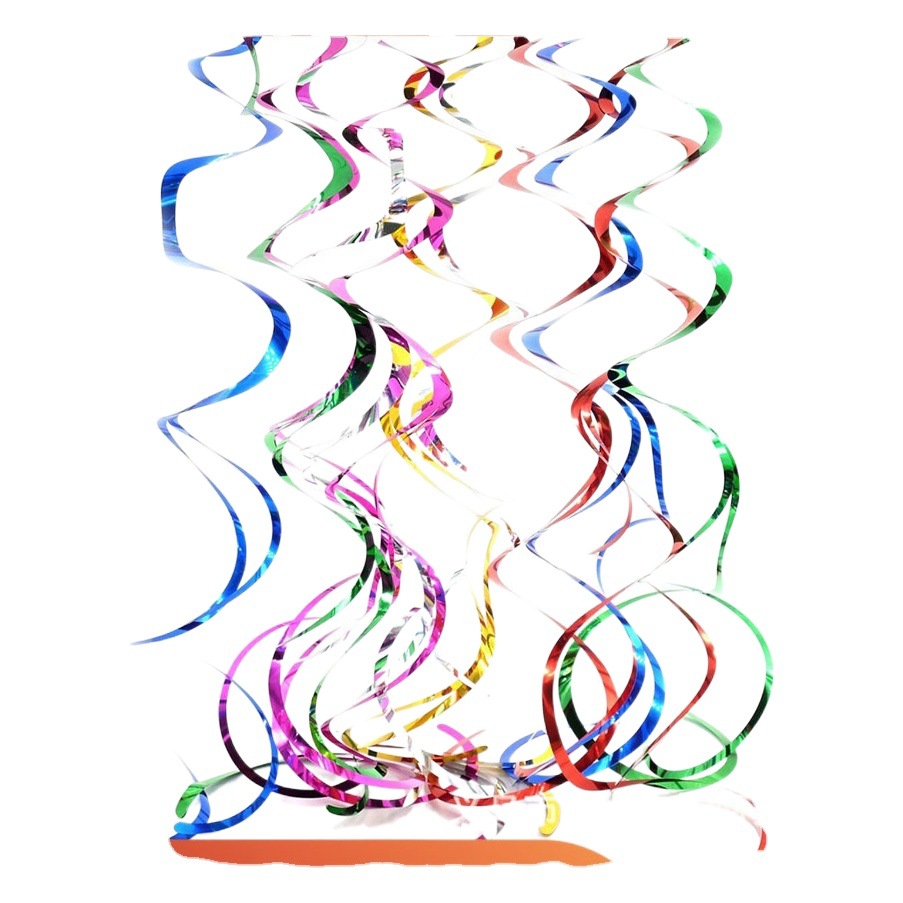 Adornos de espiral láser Decoración de techo de boda de fiesta de Amazon Adornos de decoración de ceremonia de Grad Adornos de espiral