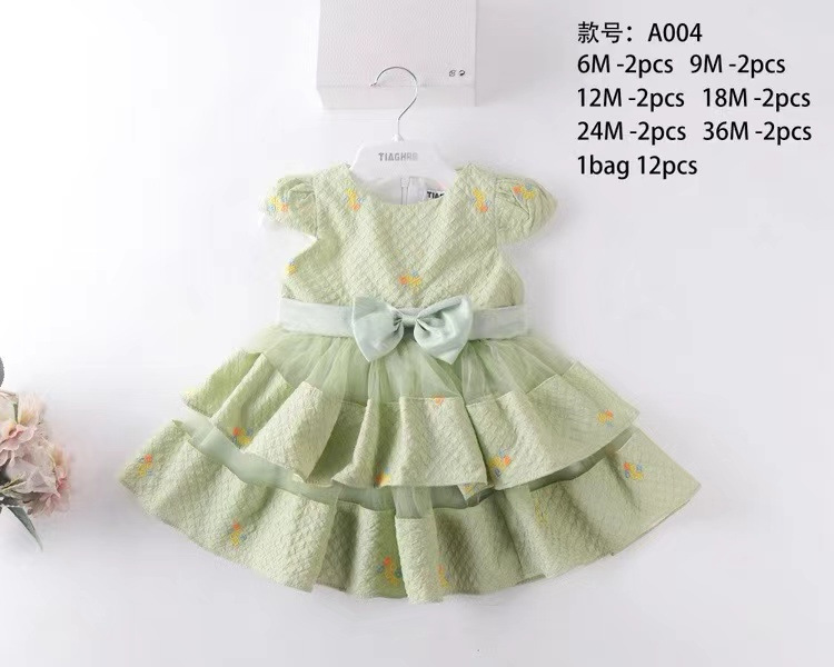 Vestido de Princesa con Mariposa para Bebé de Algodón con Lazo image 9