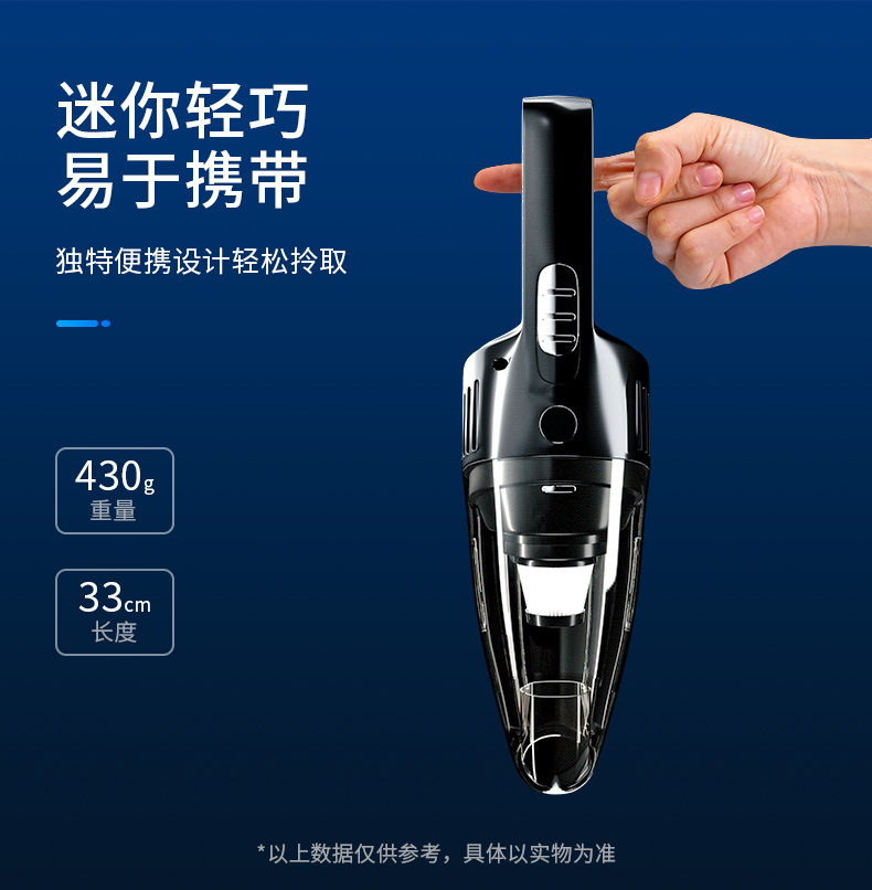 Car Vacuum Cleaner, Handheld Wireless Portable High-Power Super Suction Vacuum Cleaner for Use in the Car, Cross-Border