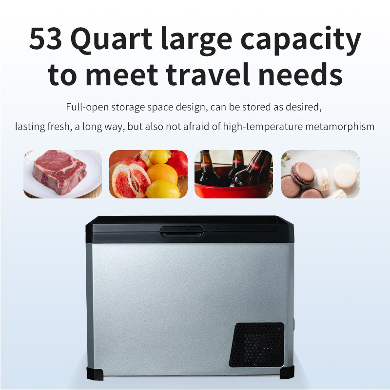 Car Refrigerator, Truck Mini Refrigerator, Car Small Refrigerator, 50L Dual-Use for Car and Home, Extra-Large Capacity Medicine Cooler