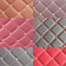 汽车拼接脚垫皮革材料后备箱垫材料绣花皮复合海绵XPE防滑毛刺底