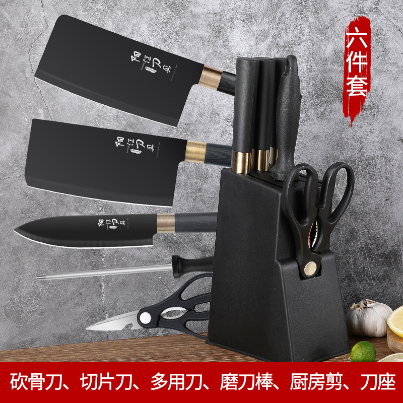 Kit de cuchillos de cocina combinado cuchillo de cocina 2 en 1 cuchillo de cocinero de hueso de un moldeo por inyección de acero inoxidable