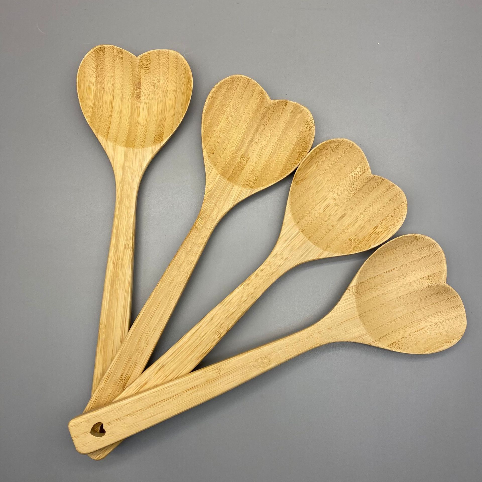 Amazon amor cuchara de bambú en stock utensilios de cocina regalo traje de bambú espátula en forma de corazón cuchara de bambú utensilios de cocina herramientas de cocina