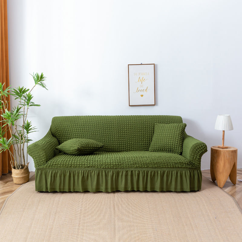 Sofá cubierta de cubierta completa un conjunto de bolsa antideslizante tela de encaje cubierta de tela de encaje gruesa estación independiente una venta a comisión