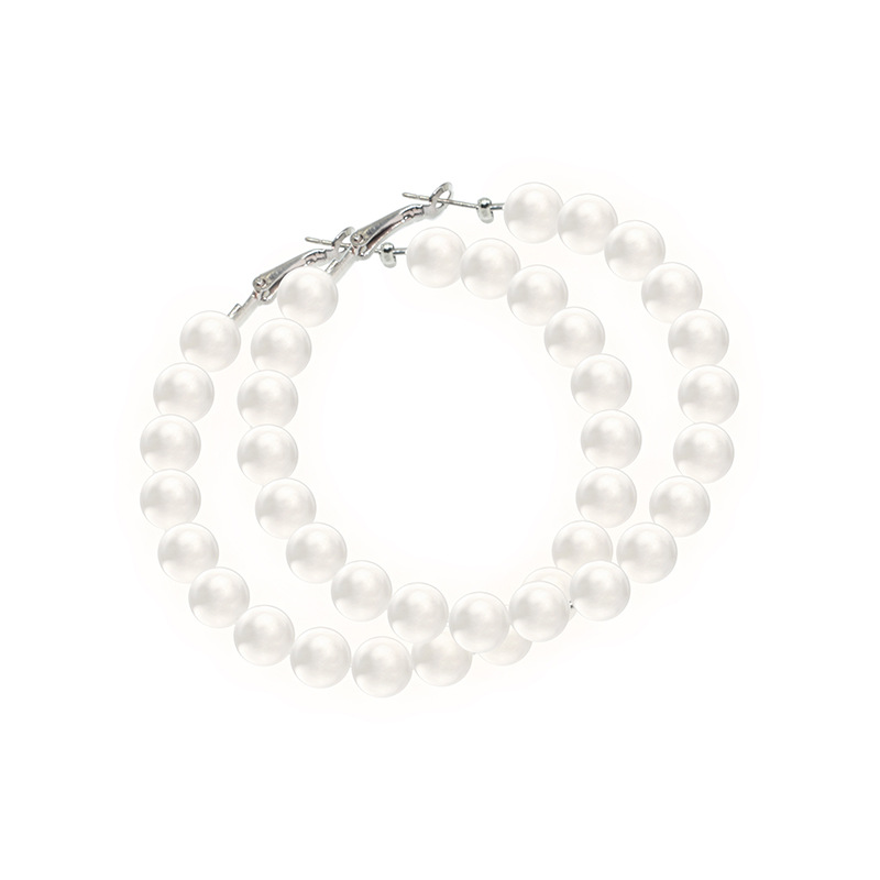 5cm 실버 링 + 8mm 펄