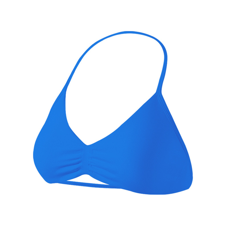 Sujetador deportivo Dyfne para mujer, cuello halter de nailon mate, hermoso diseño en la espalda, sujetador pequeño, a prueba de golpes de alta intensidad, efecto push-up, sujetador para yoga.