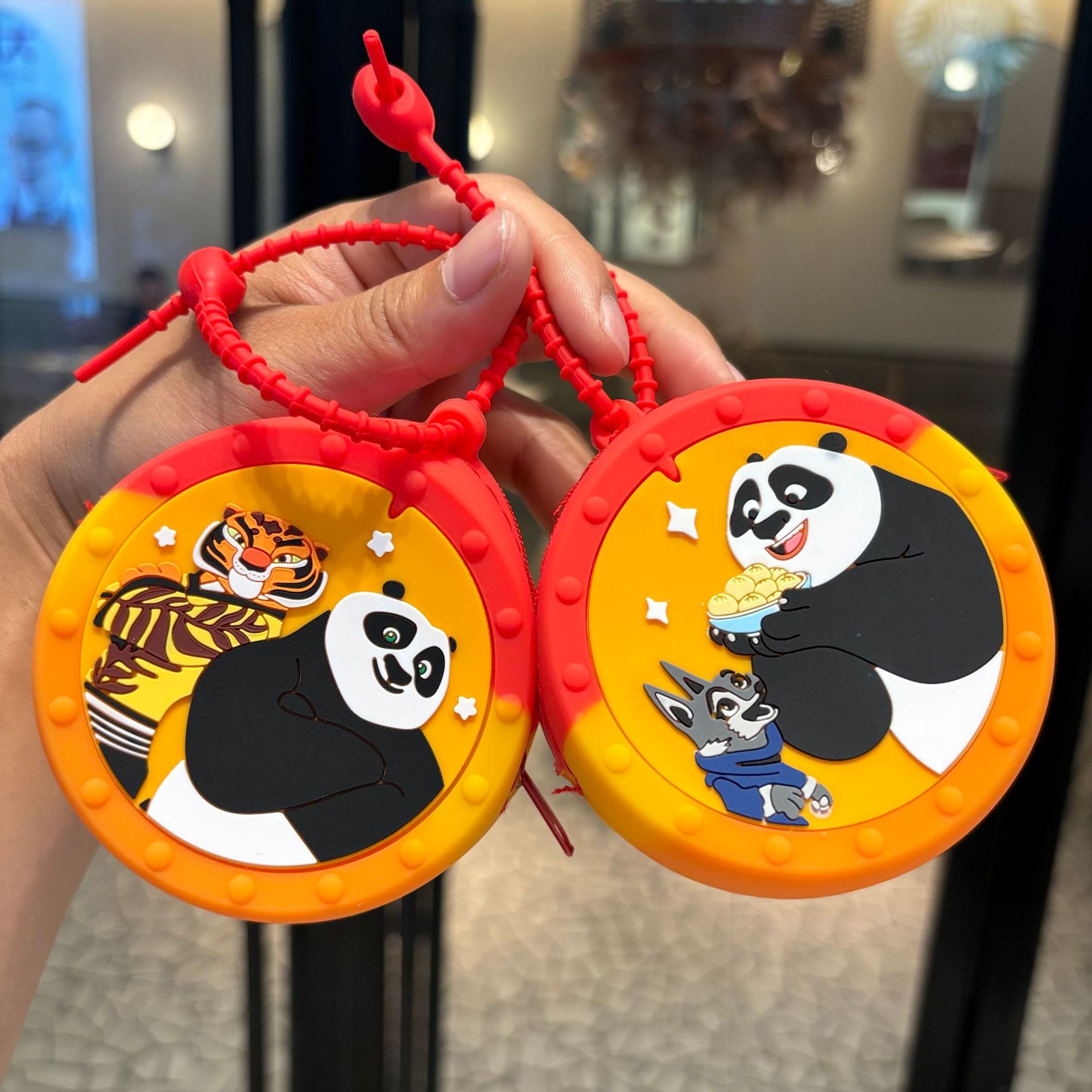 Strawberry Bear Monedero Bolso Llavero Pareja Linda Bolso Llavero Muñeca Colgante Agarre Baby Machine Regalo