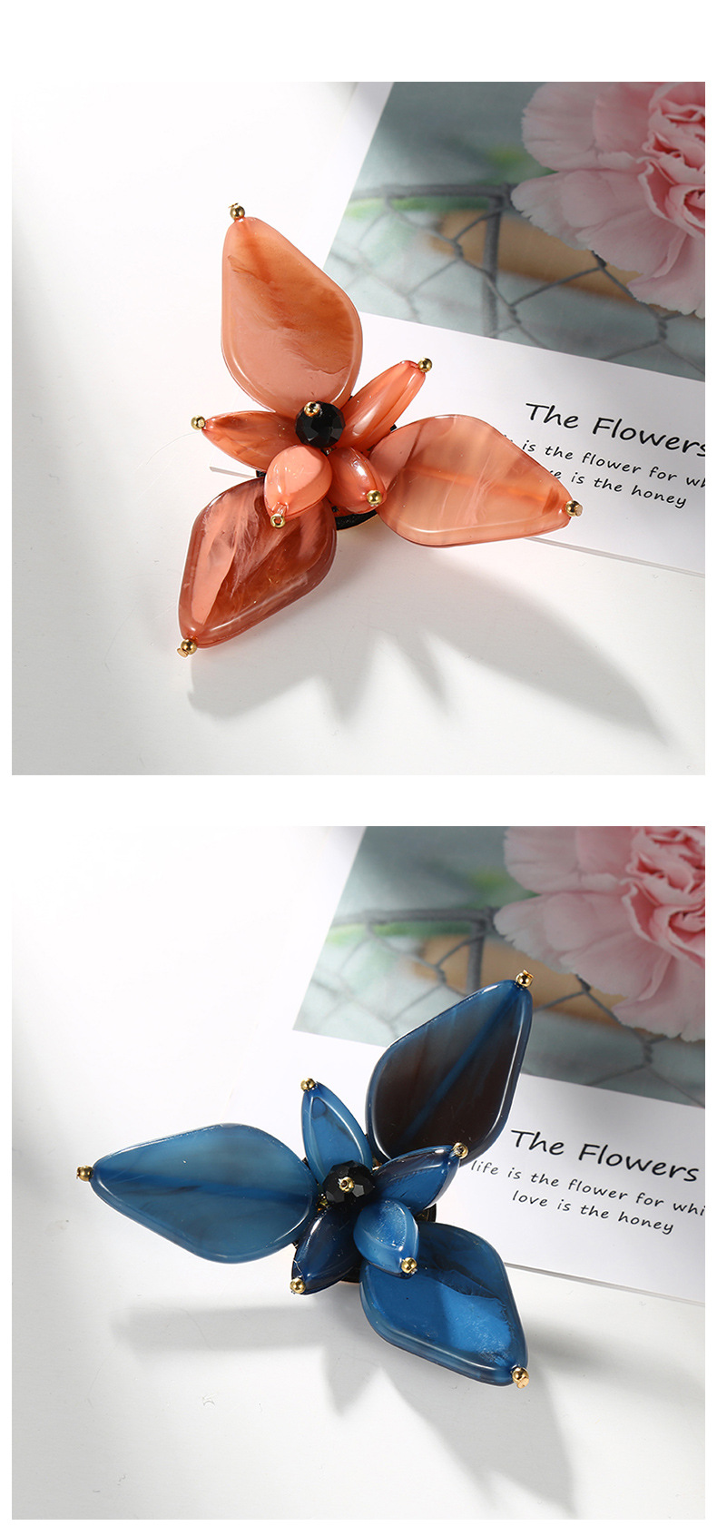 Retro Flower Arylic Unisex Brooches display picture 1