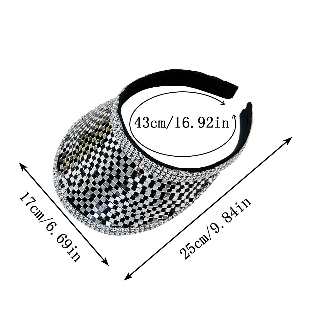 Sombrero de vaquero de disco transfronterizo sombrero láser de bola de disco sombrero de verano sombrero de fiesta sombrero de sombrero de sombrero