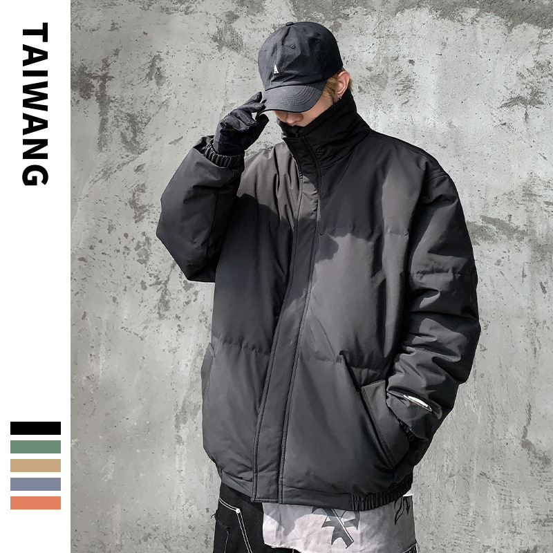 Herenkleding Modieuze zijden katoenen jassen voor mannen 2024 winter nieuwe stijl jassen voor tieners basic multi color zijden katoenen jassen_voghion.com