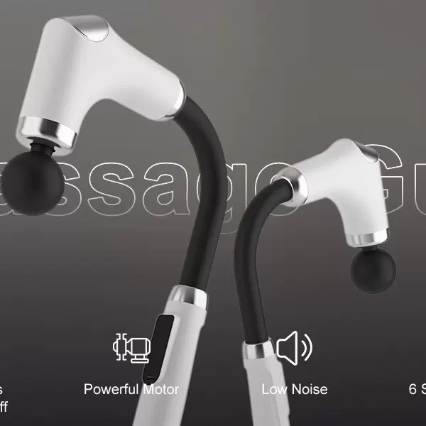 跨境弯头筋膜枪长柄全身按摩器经络按摩仪按摩探头