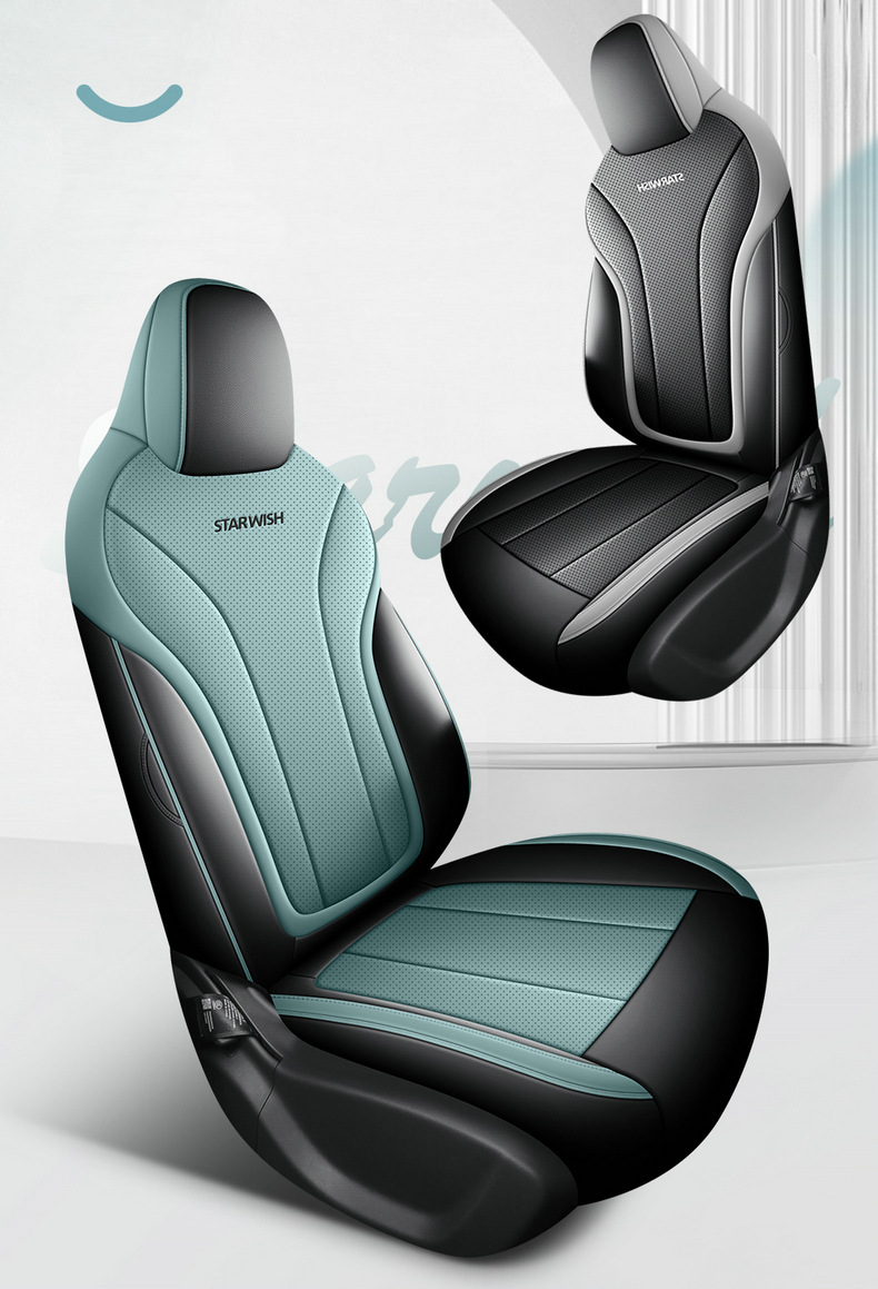 Geely Xingyue Seat Cover Set, Full Surround Car Seat Cushion, Breathable Leather Seat Cushion for All Seasons, Interior Modification Seat Cover