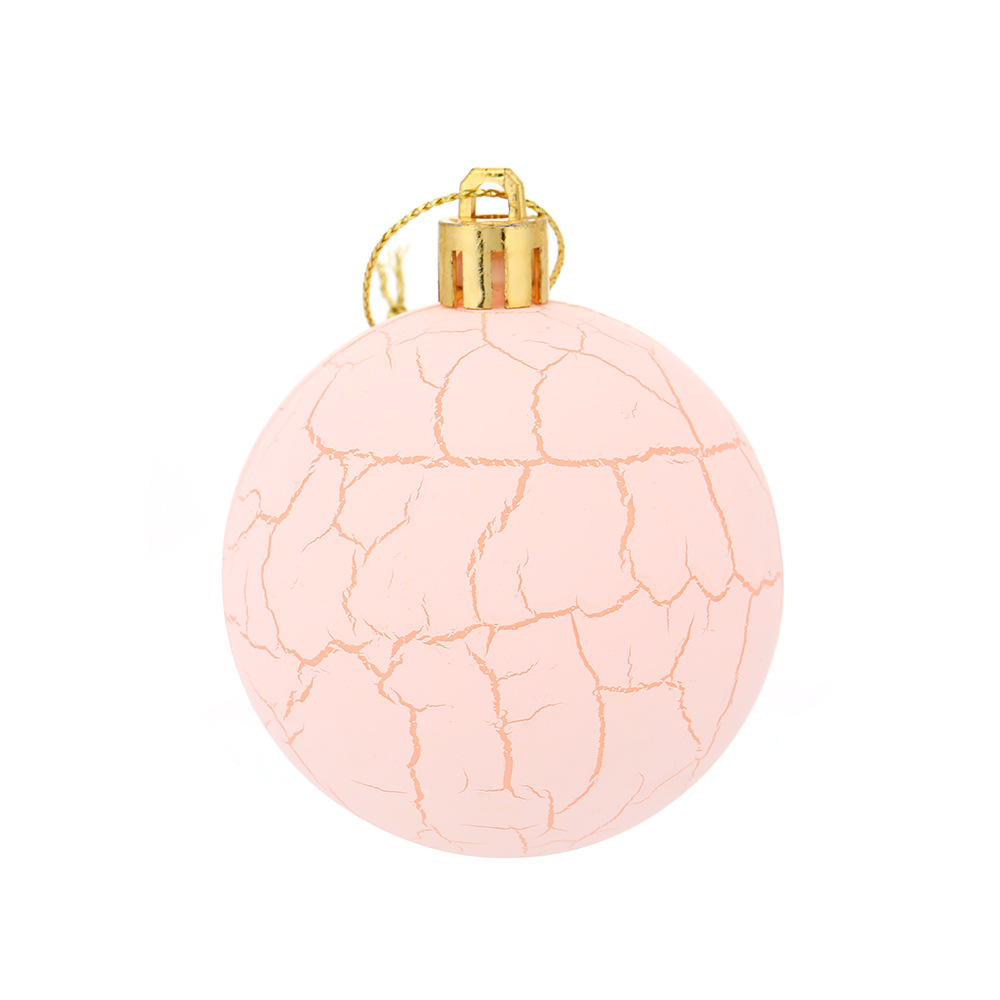 Decoraciones navideñas transfronterizas Bola de plástico de copo de nieve Juego de bolas de plástico de 6cm Juego de cajas de fiesta de Navidad de bricolaje Colgante de bolas colgantes