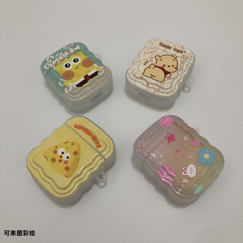 I12 Bluetooth Headset Protective Cover Domestic Wireless Headset Shell Cartoon Animal Uv Printing Painted Cross-Border Wave Flower