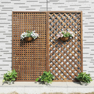 ♡ Outdoor Anti-Corrosion Wood Fence Courtyard Fence Outdoor Fence Screen Garden Decoration Flower Stand Balcony Climbing Frame Customization