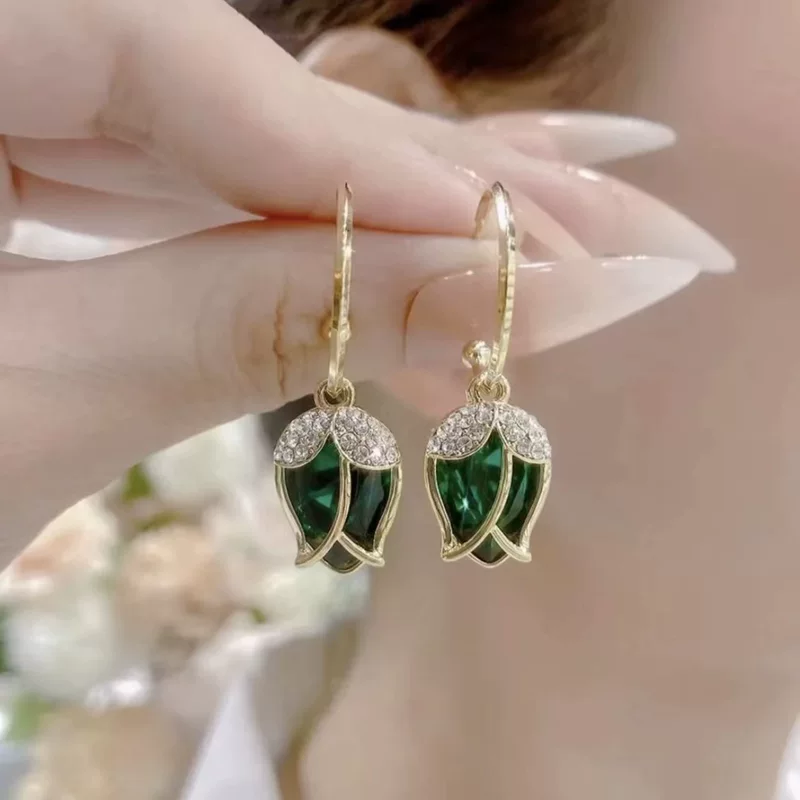 Серебряная игла, серьги, кристальные серги, проба серебра 925, стиль высокого качества, интернет-знаменитость, стиль легкой роскоши