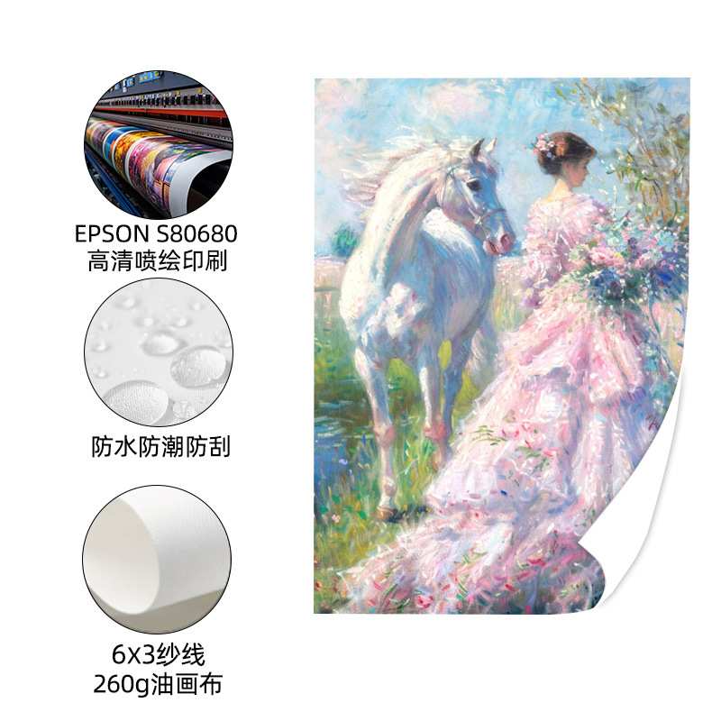 装饰画来图定做画芯定制无框画手绘油画布喷绘相框加打印照片挂画