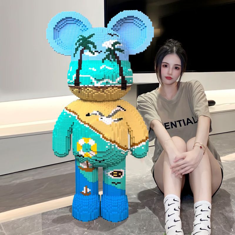 1m 特大ホワイトバイオレントクマレゴビルディングブロックと互換性大人子供のおもちゃパズル装飾品誕生日ギフト|undefined
