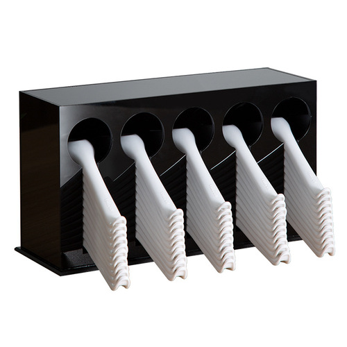 Acrylic black and white spoon holder Acrylic dust-proof and drainable spoon storage box Hotel spoon storage rack