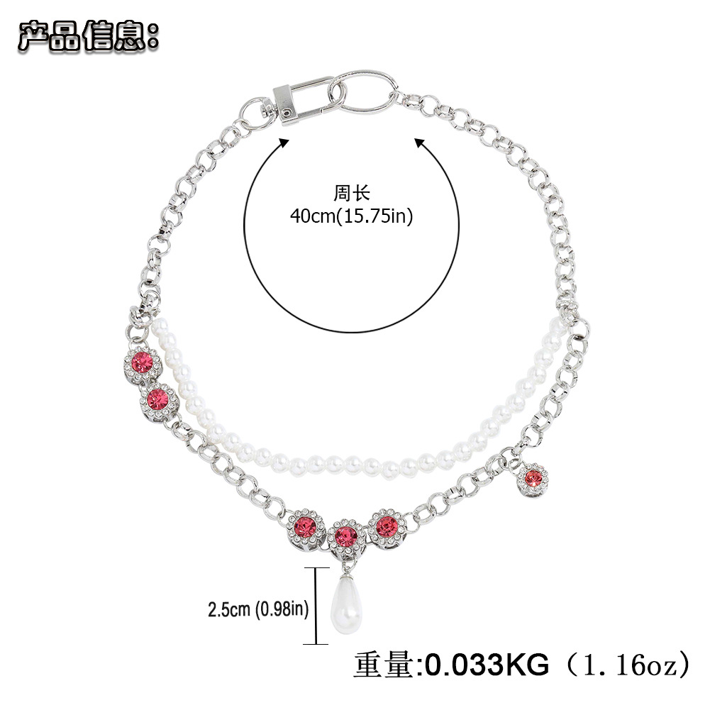 Korea Double-layer Alloy Pearl Necklace display picture 1