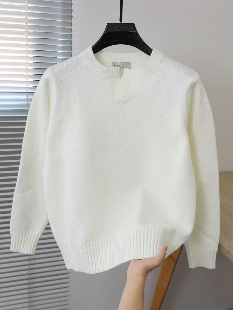 Men's Round Neck Sweater Casual Versatile Knit Pullover British_voghion.com