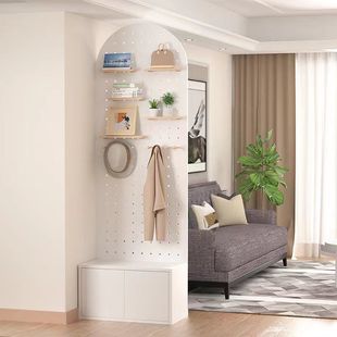 Hole Board Screen Partition Rack Metal Wardrobe Side Panel Wall Entrance Cabinet Shoe Cabinet Door Covering
