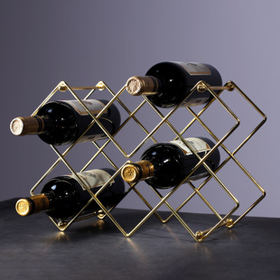 Creative Red Wine Rack Storage Rack Living Room Wine Cabinet Home Table Decoration Accessible Luxury Modern Simple European Style Zhezhe