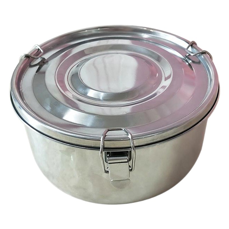 Fábrica 201/304 caja de almuerzo redonda de acero inoxidable sellada a prueba de fugas fresca-mantener tazón fresco-mantener caja de almuerzo de estudiante al por mayor