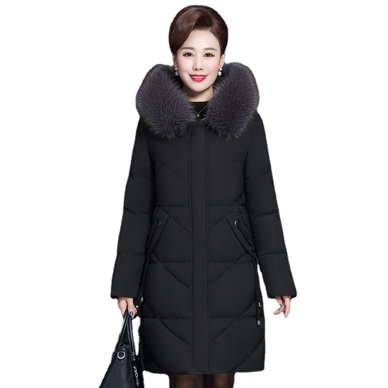 250 Jin Middle-aged Down Cotton-padded Jacket Mother Cotton-padded Clothes Middle-aged Women's Wear Thickened Cotton-padded Jacket for the Elderly