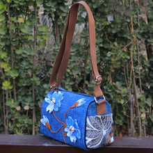 复古单肩包休闲斜挎包手作单肩包文艺单肩包布包女轻便单肩包女包