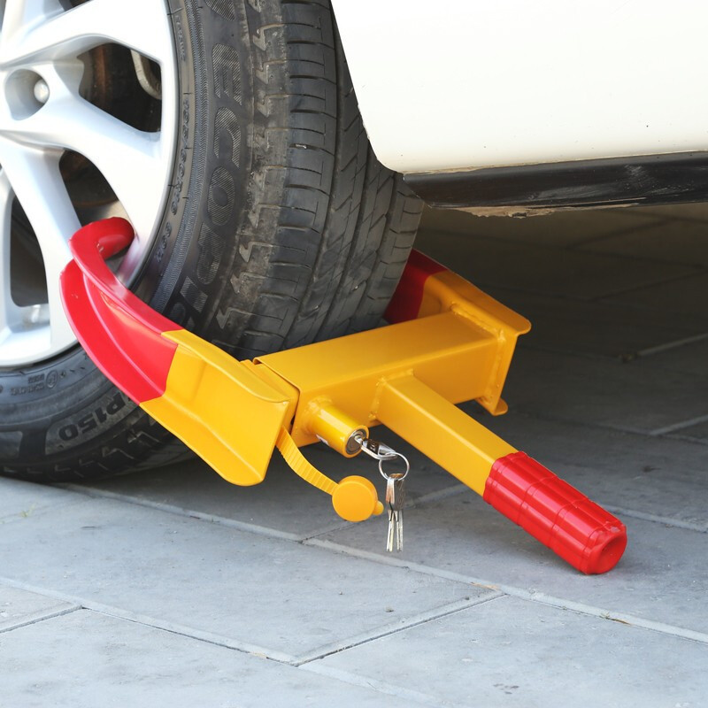 Fun line car tire lock thickened and widened horn wheel lock device enlarged 12-hole adjustment pure copper lock cylinder